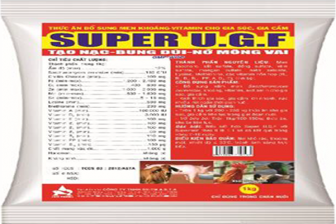 SUPER U.G.F - Kích thích heo lớn nhanh, tăng cường tạo nạc, bung đùi, nở mông vai.